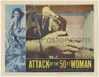 8k0774 ATTACK OF THE 50 FT WOMAN LC #2 1958 great special effects image of giant hand attacking!