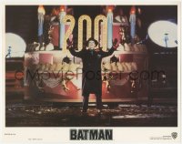 8k0785 BATMAN LC 1989 full-length Jack Nicholson as The Joker by giant cake, directed by Tim Burton!