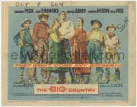 8k0572 BIG COUNTRY TC 1958 art of Gregory Peck, Charlton Heston Simmons & cast, William Wyler classic