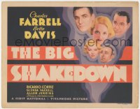 8k0574 BIG SHAKEDOWN TC 1934 Bette Davis, Charles Farrell, Cortez, Farrell, Jenkins, ultra rare!
