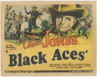 8k0575 BLACK ACES TC 1937 wonderful montage art & photo of cowboy hero Buck Jones, ultra rare!