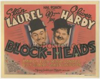 8k0577 BLOCK-HEADS TC 1938 90 minutes of joy with Stan Laurel & Oliver Hardy, ultra rare!