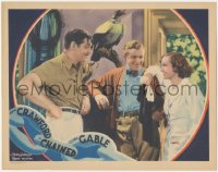 8k0829 CHAINED LC 1934 Joan Crawford smiles at Clark Gable leaning on Stuart Erwin!