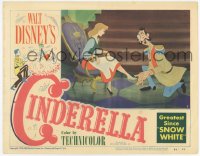 8k0833 CINDERELLA LC #7 1950 the glass slipper fits on her foot, Walt Disney classic cartoon!