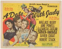 8k0588 DATE WITH JUDY TC 1948 sexy young Elizabeth Taylor, Jane Powell, Wallace Beery, Robert Stack!