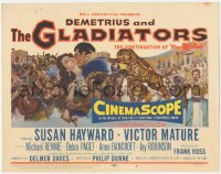 8k0589 DEMETRIUS & THE GLADIATORS TC 1954 Victor Mature & Susan Hayward in sequel to The Robe!