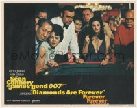 8k0871 DIAMONDS ARE FOREVER LC #5 1971 Sean Connery as James Bond & sexy Lana Wood at craps table!