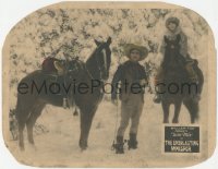 8k0888 EVERLASTING WHISPER LC 1925 Tom Mix & Alice Calhoun with horses in snowy wilderness!