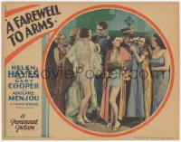 8k0893 FAREWELL TO ARMS LC 1932 Gary Cooper & Adolphe Menjou surrounded by sexy scantily clad women!