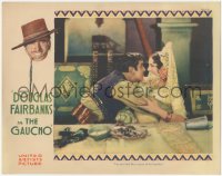 8k0914 GAUCHO LC 1927 close up of Douglas Fairbanks Sr. aggressively flirting with Lupe Velez!