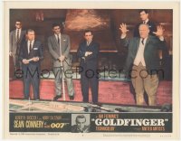 8k0930 GOLDFINGER LC #6 1964 Gert Froebe explains scheme to rob Fort Knox of its gold, James Bond!