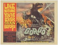 8k0606 GORGO TC 1961 great artwork of giant monster terrorizing London by Joseph Smith!