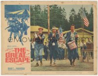 8k0941 GREAT ESCAPE LC #7 1963 James Garner & Steve McQueen are patriotic on the 4th of July!