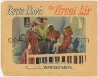 8k0943 GREAT LIE LC 1941 George Brent, Mary Astor, Bette Davis holding baby, Hattie McDaniel!