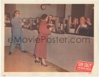 8k0945 GUN CRAZY LC #6 1950 great image of bad girl Peggy Cummins & John Dall robbing a bank!