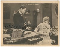8k0956 HER OWN MONEY LC 1022 close up of Ethel Clayton being accused by young Warner Baxter!