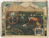 8k0959 HERO OF THE CIRCUS LC 1928 great image of Bartolomeo Pagano as Maciste taming a lion, rare!