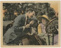 8k0960 HIDDEN FIRES LC 1918 close up of Rod La Rocque flirting with pretty Mae Marsh in car!