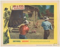 8k0961 HIGH NOON LC #7 1952 Gary Cooper shoots second to last of Frank Miller's gang near climax!