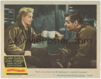 8k0971 HOMECOMING LC #6 1948 great c/u of Clark Gable & Lana Turner toasting their friendship!