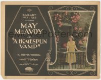 8k0614 HOMESPUN VAMP TC 1922 great image of country girl May McAvoy on balcony, ultra rare!