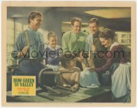8k0976 HOW GREEN WAS MY VALLEY LC 1941 naked Roddy McDowall embarassed by Maureen O'Hara, John Ford