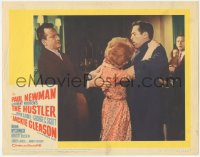 8k0979 HUSTLER LC #6 1961 George C. Scott gives drunk crying Piper Laurie to Paul Newman!