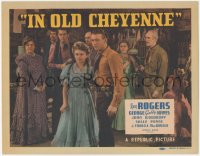 8k0621 IN OLD CHEYENNE TC 1941 great c/u of cowboy Roy Rogers protecting Woodbury & scared people!