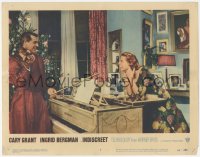 8k0991 INDISCREET LC #7 1958 Cary Grant & Ingrid Bergman laughing by piano, Stanley Donen!