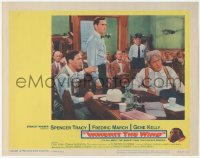 8k0993 INHERIT THE WIND LC #7 1960 close up of Spencer Tracy, Fredric March & Gene Kelly!