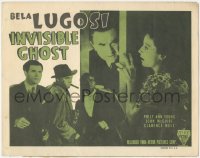 8k0625 INVISIBLE GHOST TC R1949 creepy Bela Lugosi, Polly Ann Young, Clarence Muse, horror!