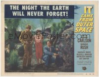 8k1004 IT CAME FROM OUTER SPACE 3D LC #7 1953 Carlson shows Rush & Drake huge rock, Ray Bradbury!