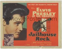 8k0631 JAILHOUSE ROCK TC 1957 classic art of Elvis Presley by Bradshaw Crandell, rock 'n' roll!