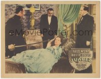 8k1013 JUAREZ Other Company LC 1939 Paul Muni by reclining Bette Davis as Empress Carlotta, rare!