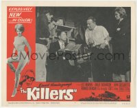 8k1022 KILLERS LC #8 1964 sexy Angie Dickinson & men watch Ronald Reagan, directed by Don Siegel