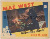 8k1030 KLONDIKE ANNIE LC 1936 Victor McLaglen, sexy Mae West laying on couch, Hirschfeld border art!