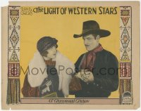 8k1049 LIGHT OF WESTERN STARS LC 1925 Jack Holt shocks Billie Dove by holding her hand, lost film!