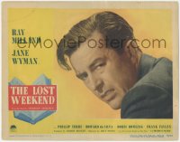 8k1057 LOST WEEKEND LC #2 1945 best close up of alcoholic Ray Milland, directed by Billy Wilder!