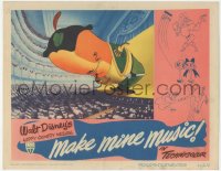 8k1060 MAKE MINE MUSIC LC 1946 great cartoon image of giant whale bowing on stage, Walt Disney!