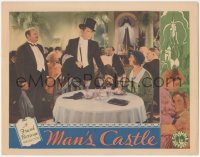 8k1070 MAN'S CASTLE LC 1933 Spencer Tracy in tuxedo & top hat offers his hand to Loretta Young!