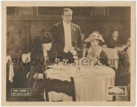 8k1073 MARCH HARE LC 1921 rich Bebe Daniels can barely pay her check at fancy restaurant!