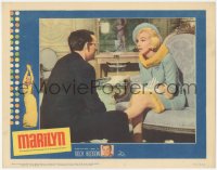 8k1075 MARILYN LC #1 1963 close up of sexy Monroe & Wally Cox in Something's Got To Give!