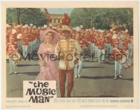 8k1090 MUSIC MAN LC #5 1962 Robert Preston & Shirley Jones with huge marching band in background!