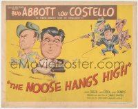 8k0660 NOOSE HANGS HIGH TC 1948 cartoon art of Abbott & Costello chased by gangsters, horse racing!
