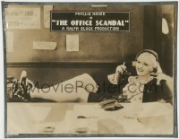 8k1106 OFFICE SCANDAL 11x14 still 1929 sexy Phyllis Haver smoking & talking on phone, ultra rare!