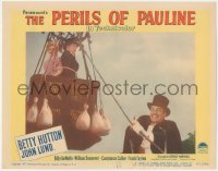 8k1123 PERILS OF PAULINE LC #4 1947 Billy De Wolfe ties up Betty Hutton & Lund in hot air balloon!