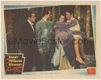 8k0504 PHILADELPHIA STORY LC 1940 Cary Grant w/James Stewart & Katharine Hepburn, who were swimming!