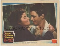 8k0502 PHILADELPHIA STORY LC 1940 best romantic close up of Katharine Hepburn & James Stewart!