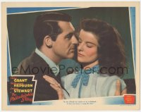 8k0503 PHILADELPHIA STORY LC 1940 best romantic close up of Katharine Hepburn & Cary Grant!