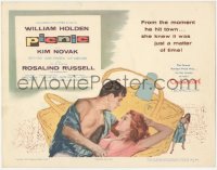 8k0669 PICNIC TC 1956 great art of barechested William Holden & sexy long-haired Kim Novak!